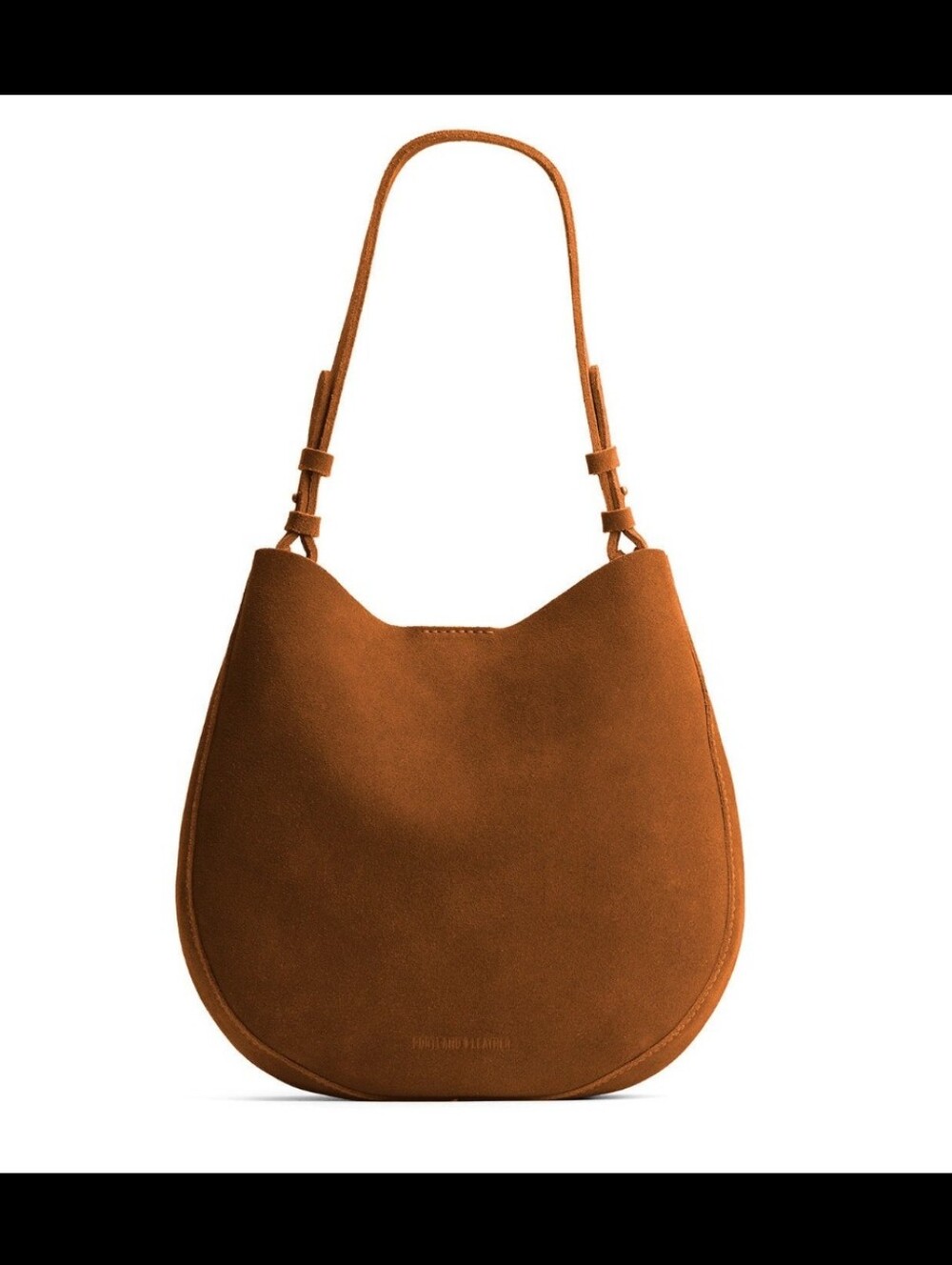 Portland Leather Goods Large Olivia Suede Jackson Brown
